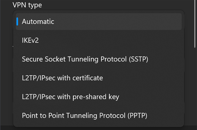 Windows 11 works with these VPN protocols