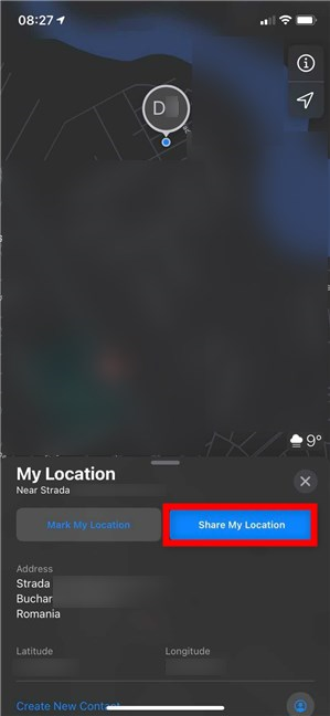 How to Share My Location on iPhone from Apple Maps
