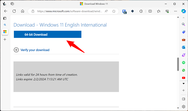 Download a Windows 11 ISO file
