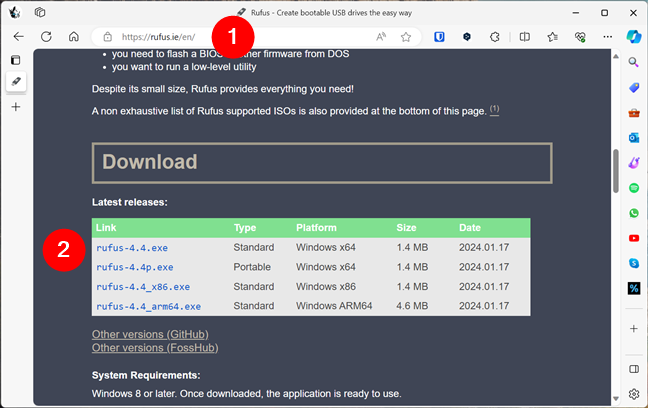 Get Rufus to download Windows 11
