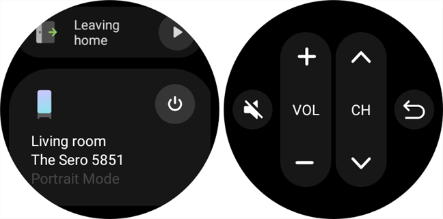 The watch has a surprisingly large number of commands available for the TV