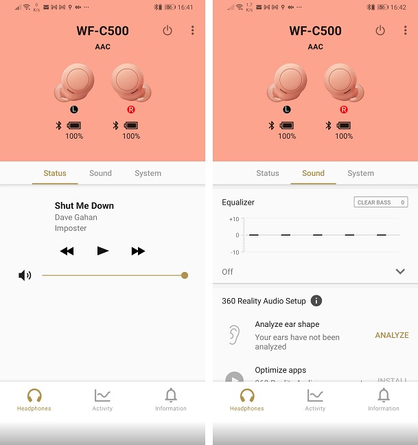 The Headphones Connect app is good-looking and useful