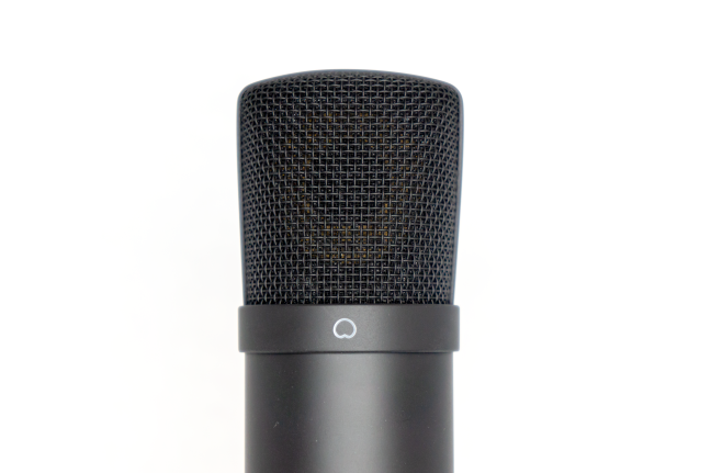 The symbol for the cardioid pattern also doubles as a marker for the front of the mic