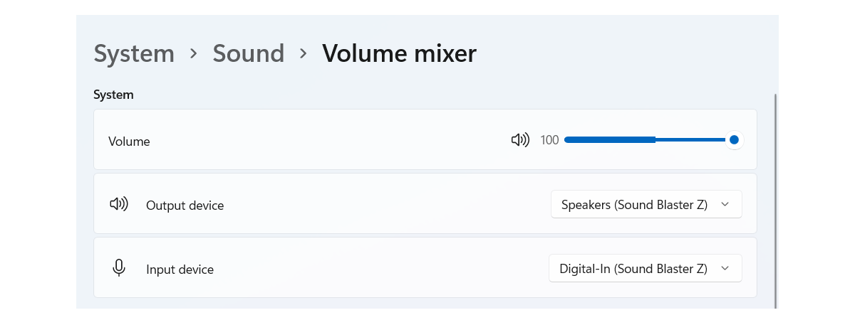 Volume Mixer