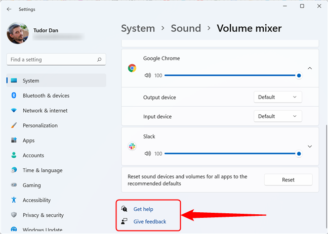 The support section of the Volume Mixer