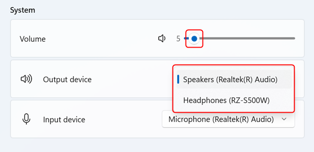 Adjusting the settings in the System section