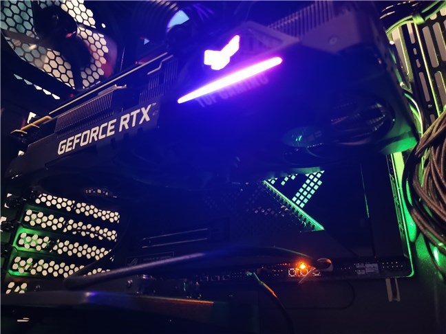 RGB lighting is discreet on the ASUS TUF Gaming GeForce RTX 3090