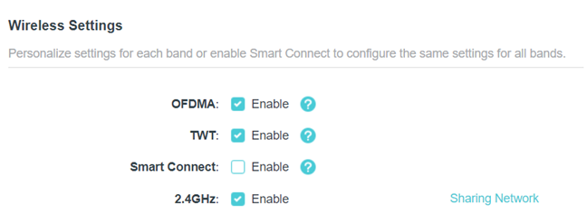 Enable OFDMA and TWT