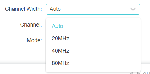 Choose a larger Channel Width