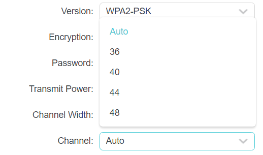 Choose the channel that's least used by other Wi-Fi-s in your area