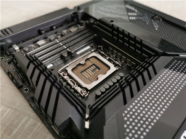 The CPU slot on the ASUS ROG Maximus Z690 Extreme