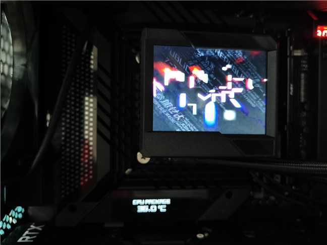 Closer view of the ASUS ROG Z690 Extreme motherboard