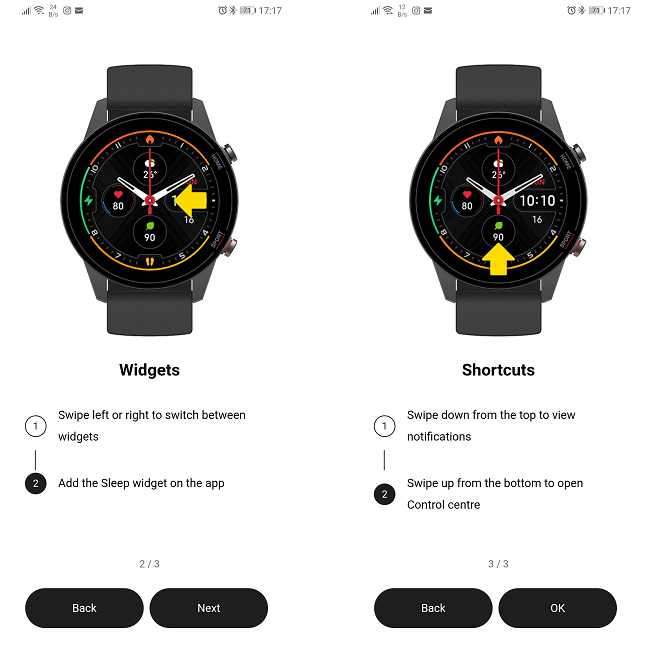 Navigation on the Xiaomi Mi Watch is intuitive