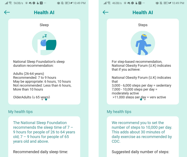 Health AI gives you useful, personalized health tips