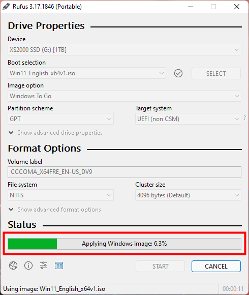 Customize Windows installation in Rufus