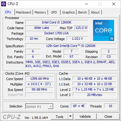 Intel Core i5-12600K Review