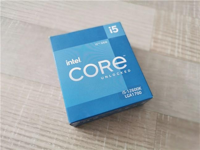 The packaging used for Intel Core i5-12600K