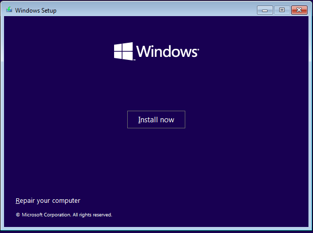 Installing Windows 10