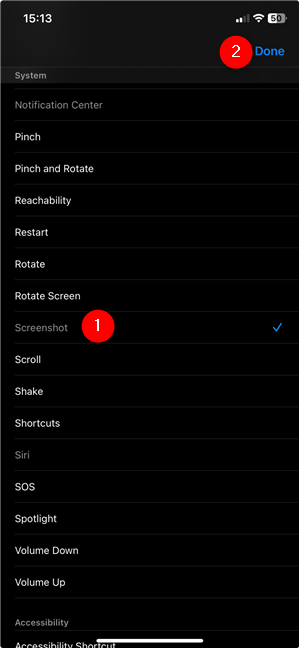 Add the Screenshot button to the AssistiveTouch menu