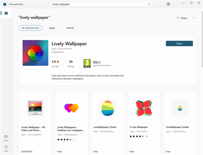 Lively Wallpaper - Microsoft Apps