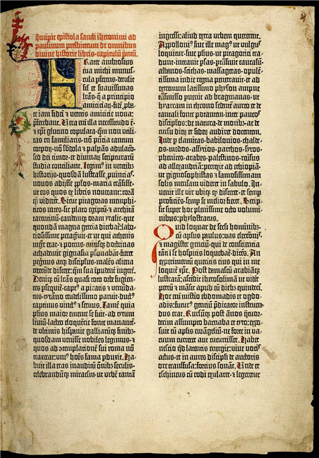 The font used in the Gutenberg Bible