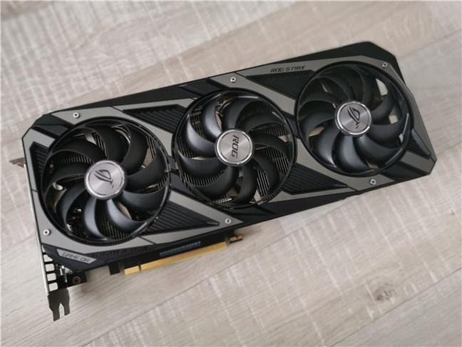 A view of the ASUS ROG Strix GeForce RTX 3050