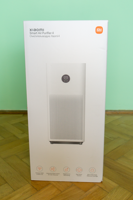 The front of the box the Xiaomi Smart Air Purifier 4 comes in