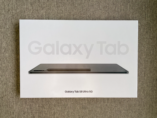 The box that the Samsung Galaxy Tab S8 Ultra comes in