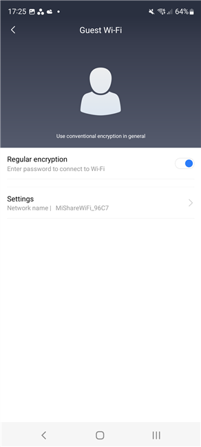 Configuring Guest Wi-Fi is done only in the Mi Wi-Fi app