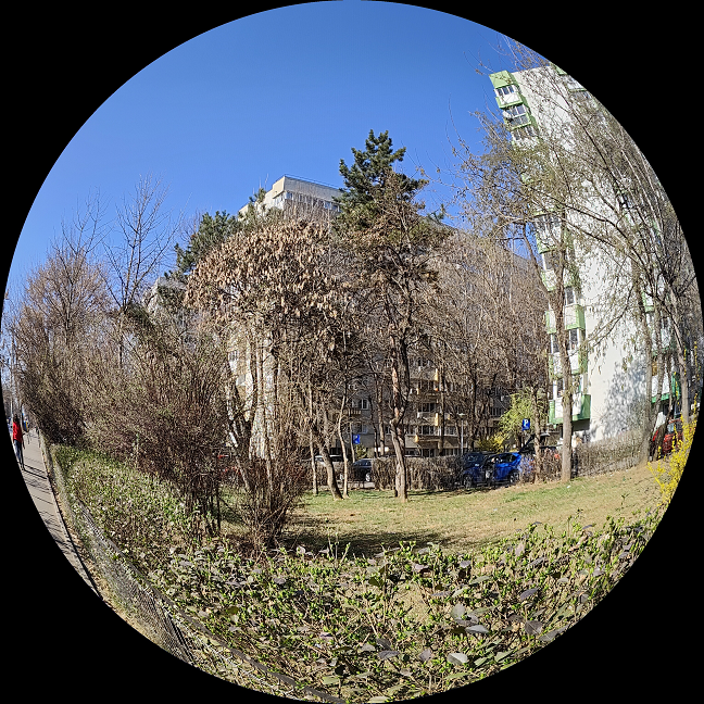 The fisheye effect for the ultrawide camera