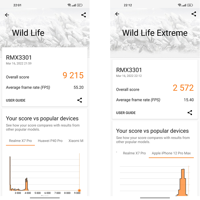 3DMark scores for the Realme GT2 Pro