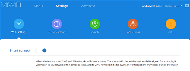 Smart Connect on a Xiaomi wireless router