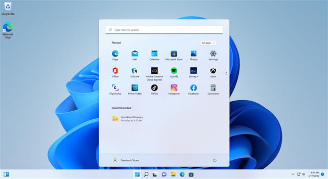 The Windows 11 desktop looks great