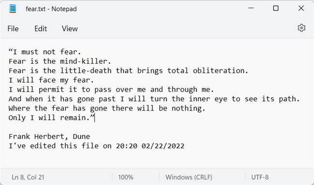 Notepad in Windows 11