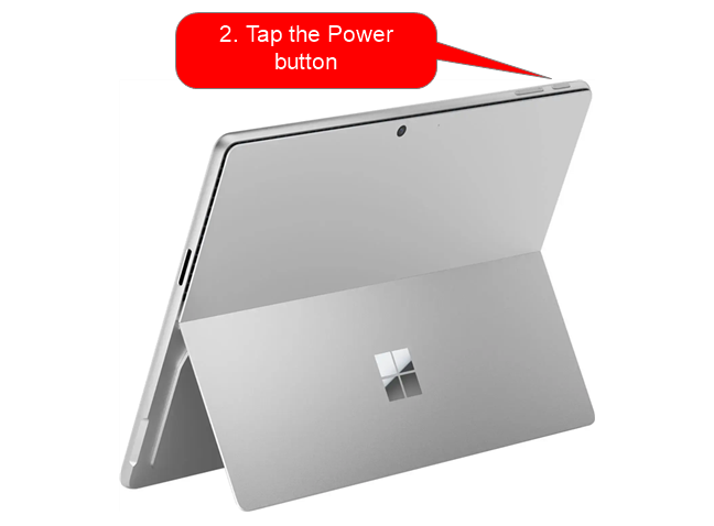 Tap the Power button