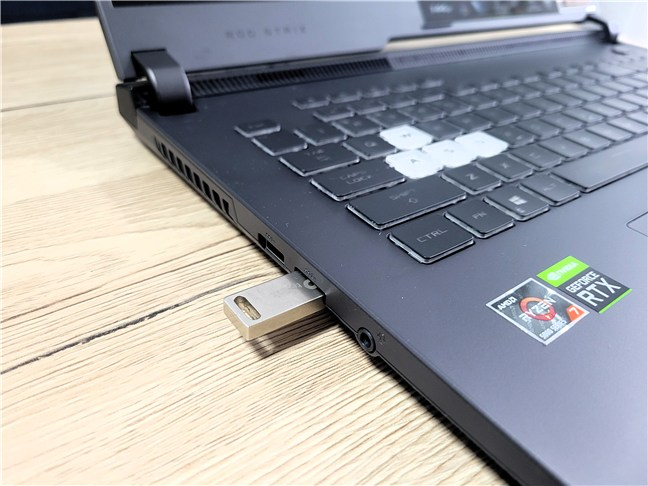 Plug your bootable drive into a USB port