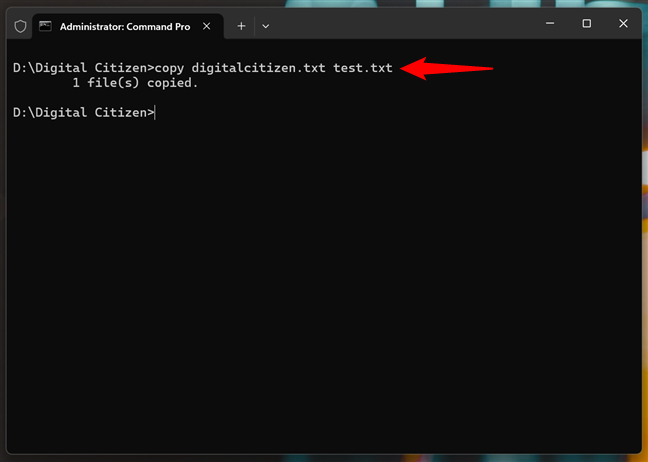How to copy files in Command Prompt
