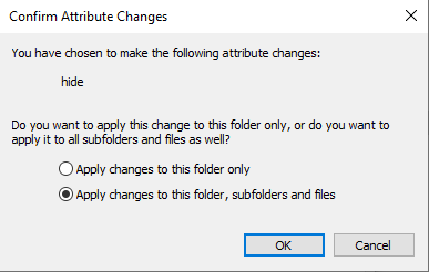 Confirm Attribute Changes