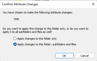 Confirm Attribute Changes