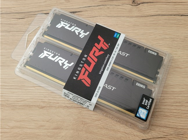 The packaging of the Kingston Fury Beast DDR5-6000 32GB