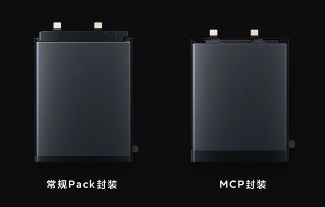 Traditional battery (Left) vs Xiaomi's new battery (Right)