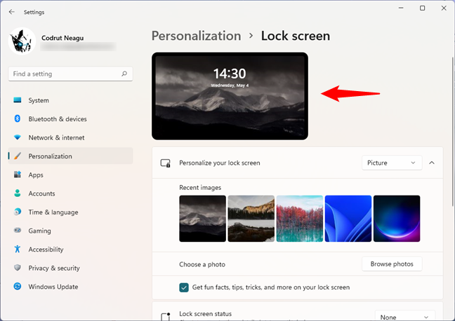 The Preview of the Windows 11 Lock Screen