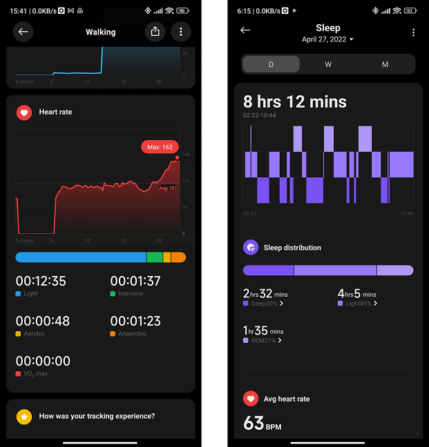The Mi Fitness app displays a lot of data, but doesn't do a great job at explaining it to the user