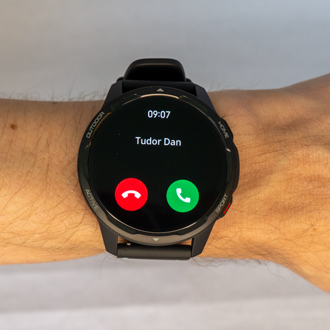 Call handling is very good on the Xiaomi Watch S1 Active