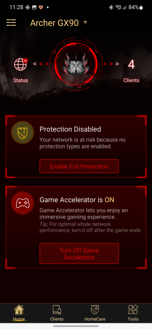 The Tether app has a custom skin for TP-Link Archer GX90