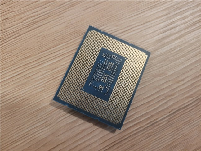 The underside of the Intel Core i9-12900K