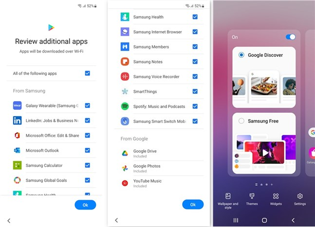 Additional apps and Google Discover!