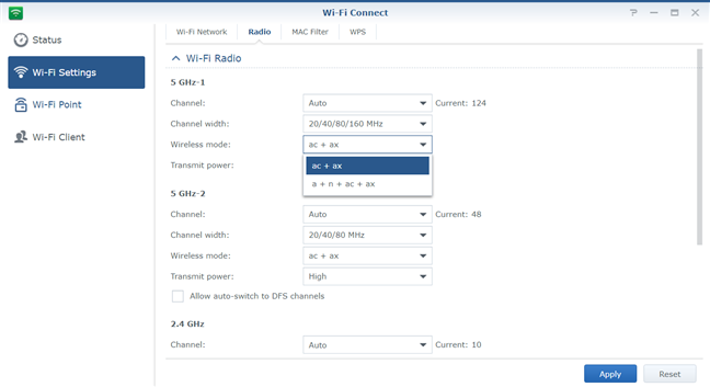 Configuring the Wi-Fi on Synology RT6600ax