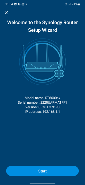 Setting up the router using the DS router app