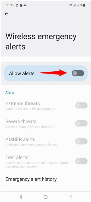 How to turn off emergency alerts on Samsung smartphones